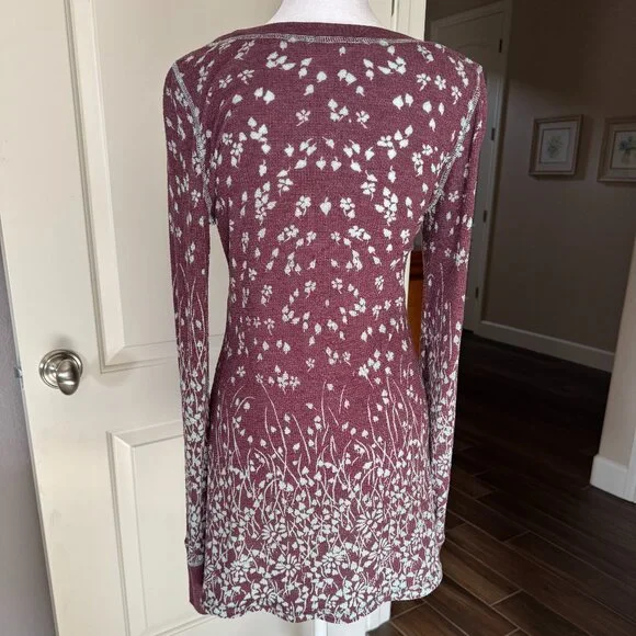 Free People Floral Garden Print Thermal Top, Size Medium - Picture 3 of 4